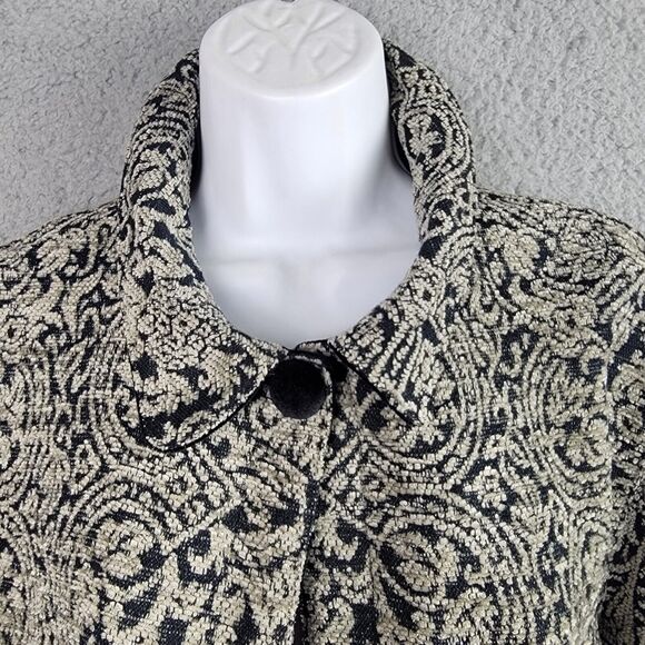 Coldwater Creek Jacket Blazer Womens L Jacquard Vintage Velvet Trim Regencycore - Picture 16 of 16